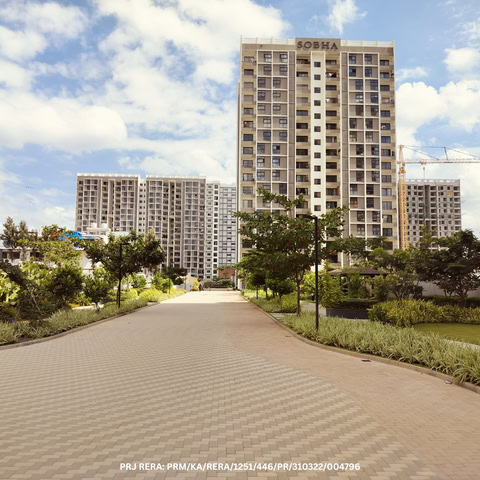 Sobha Limited luxury apartments East Bangalore with landscaped gardens