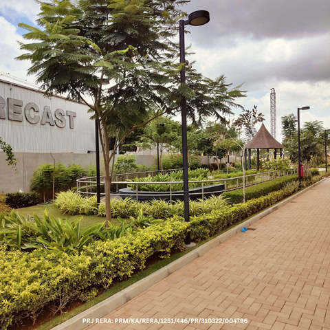 Amenities in Sobha Sentosa East Bangalore - landscaped gardens and walkways in Singapore themed apartments